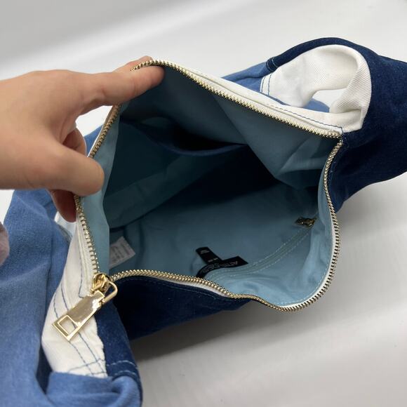 Attitudes by Renee Denim Patchwork Shoulder Bag Denim Combo - Picture 13 of 15